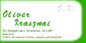 oliver krasznai business card